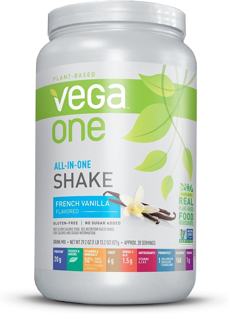 Vega One All in One Nutritional Shake French Vanilla - Plant Based Vegan Protein Powder, Non Dairy, Gluten Free, Non GMO